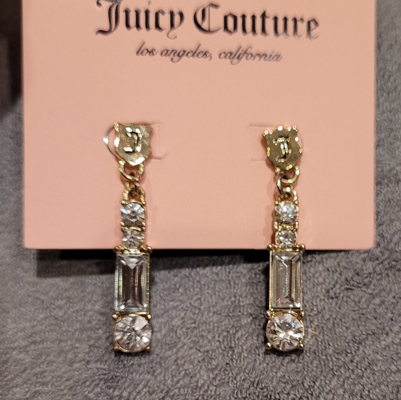 JUICY COUTURE RHINESTONE EARRINGS - Picture 3 of 3
